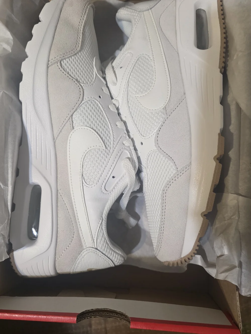 Nike Air Max White Suede & Mesh Sneakers